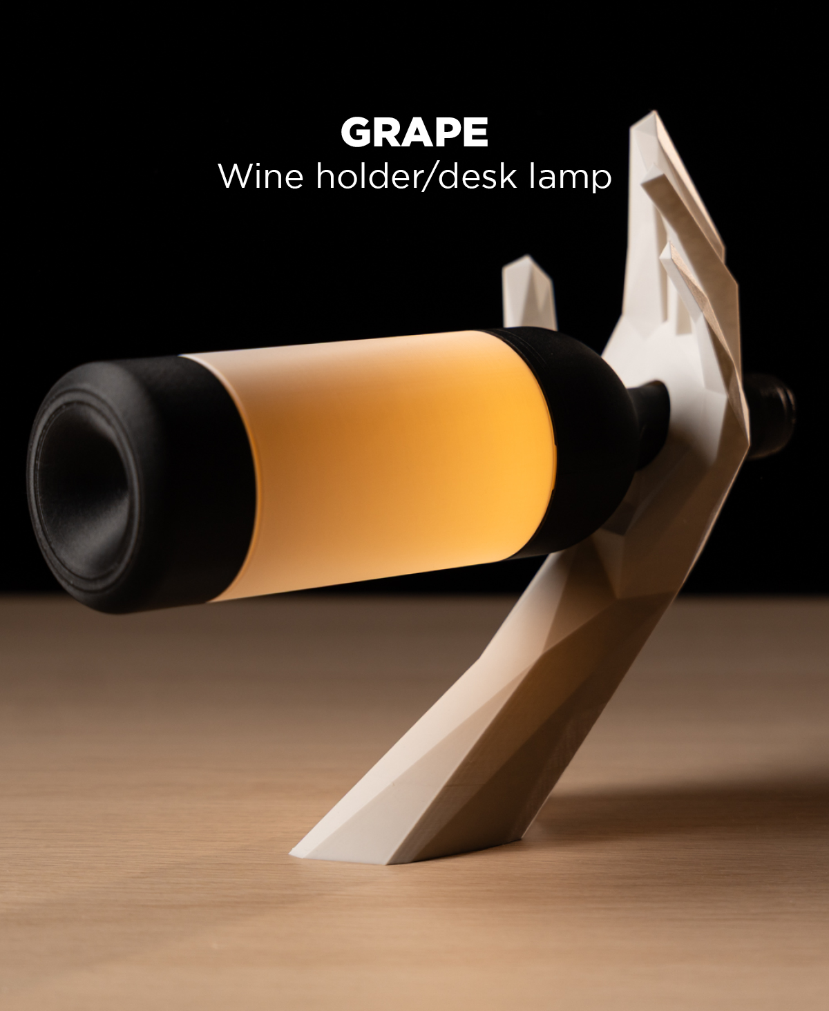 Grape - Suport vin si lampa de birou